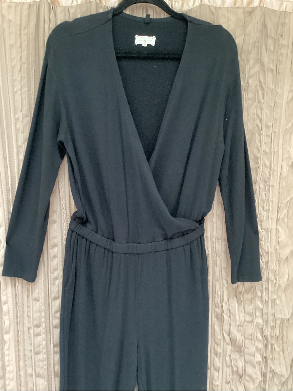 Lou&Grey Long-Sleeve Wrap/ Blouson top Jumpsuit,V neck, elastic waist,pockets, M - Picture 9 of 9
